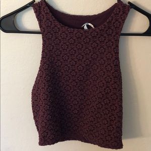 Maroon crop top